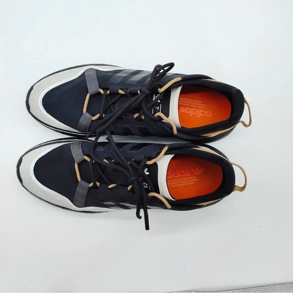 Adidas ZX 2K Boost Pure Black White Beige UK Size 10.5 Running Gym Trainers - Picture 8 of 10